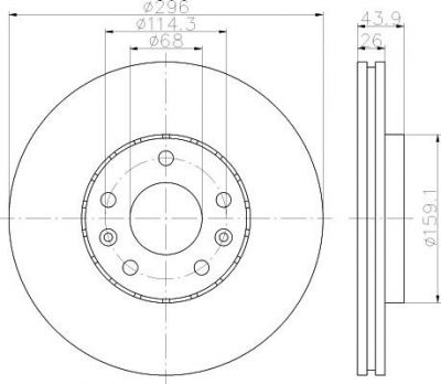 Hella 8DD 355 116-161 тормозной диск на RENAULT MEGANE III Наклонная задняя часть (BZ0_)