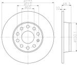 Hella 8DD 355 116-971 тормозной диск на VW GOLF ALLTRACK (BA5)