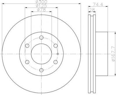 Hella 8DD 355 117-471 тормозной диск на IVECO DAILY V c бортовой платформой/ходовая часть