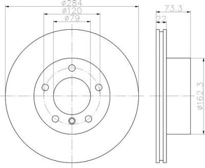 Hella 8DD 355 118-031 тормозной диск на 1 (F20)