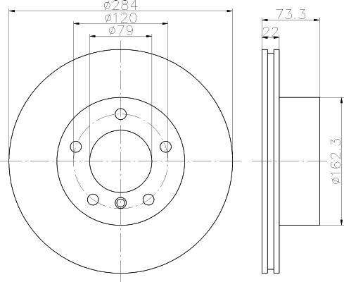 Hella 8DD 355 118-031 тормозной диск на 1 (F20)