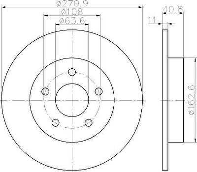 Hella 8DD 355 118-221 тормозной диск на FORD FOCUS III седан
