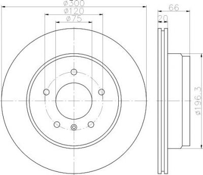 Hella 8DD 355 118-271 тормозной диск на 4 Gran Coupe (F36)