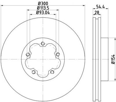 Hella 8DD 355 118-421 тормозной диск на FORD TRANSIT c бортовой платформой/ходовая часть