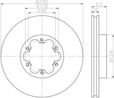 Hella 8DD 355 118-481 тормозной диск на NISSAN ATLEON