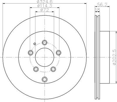 Hella 8DD 355 119-401 тормозной диск на MAZDA CX-7 (ER)