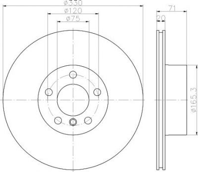 Hella 8DD 355 119-541 тормозной диск на X3 (F25)