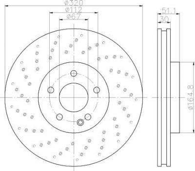 Hella 8DD 355 120-351 тормозной диск на MERCEDES-BENZ B-CLASS (W246, W242)