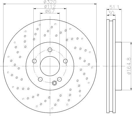Hella 8DD 355 120-351 тормозной диск на MERCEDES-BENZ B-CLASS (W246, W242)