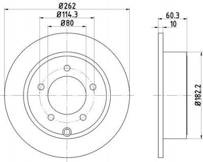 Hella 8DD 355 120-561 тормозной диск на DODGE CALIBER