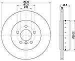 Hella 8DD 355 120-671 тормозной диск на 5 (F10, F18)