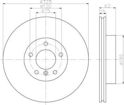 Hella 8DD 355 121-341 тормозной диск на X3 (E83)