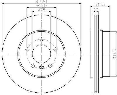 Hella 8DD 355 121-741 тормозной диск на X3 (E83)