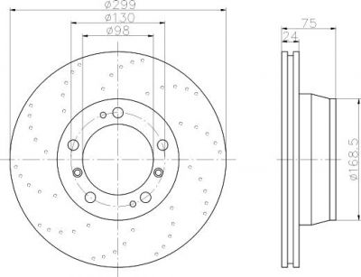 Hella 8DD 355 121-811 тормозной диск на PORSCHE 911 (996)