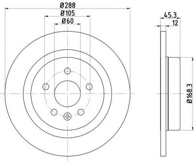 Hella 8DD 355 122-741 тормозной диск на OPEL ASTRA K Sports Tourer