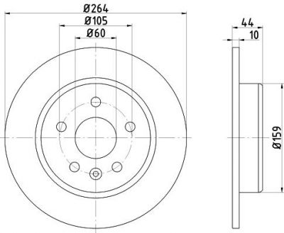 Hella 8DD 355 122-751 тормозной диск на OPEL ASTRA K Sports Tourer