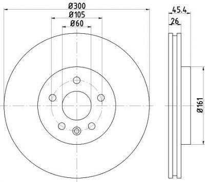 Hella 8DD 355 122-851 тормозной диск на OPEL ASTRA K Sports Tourer