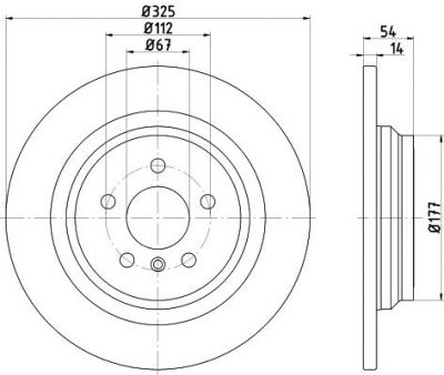 Hella 8DD 355 122-861 тормозной диск на MERCEDES-BENZ GLE (W166)