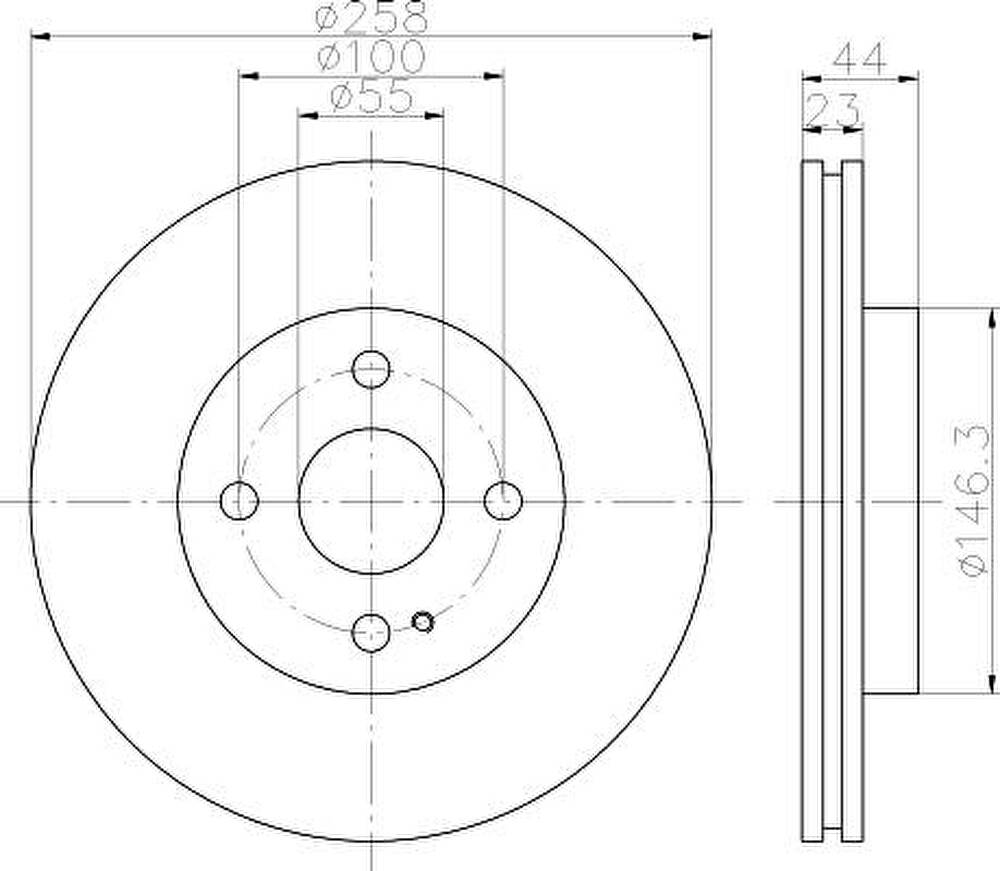 Hella 8DD 355 128-851 тормозной диск на MAZDA 2 (DE)