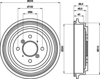Hella 8DT 355 300-571 тормозной барабан на SUZUKI BALENO универсал (EG)