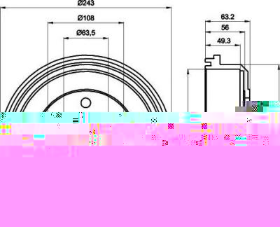 Hella 8DT 355 301-291 тормозной барабан на FORD MONDEO I седан (GBP)