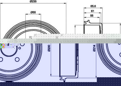 Hella 8DT 355 301-321 тормозной барабан на TOYOTA CALDINA (ST19_, ET19_, CT19_, AT19_)