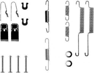 Hella 8DZ 355 200-081 комплектующие, тормозная колодка на HONDA CIVIC VI купе (EJ, EM1)