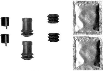 Hella 8DZ 355 201-631 комплект принадлежностей, тормозной суппорт на MAZDA 626 IV Hatchback (GE)