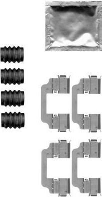 Hella 8DZ 355 205-321 комплектующие, колодки дискового тормоза на 5 (F10, F18)