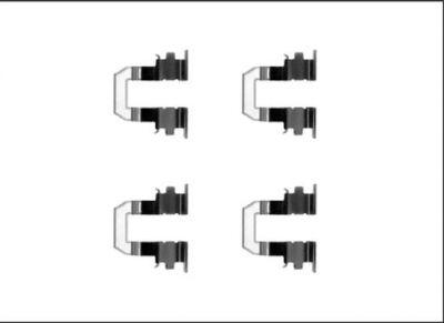 Hella 8DZ 355 205-551 комплектующие, колодки дискового тормоза на TOYOTA COROLLA Compact (_E11_)