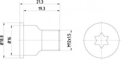 Hella 8DZ 355 209-051 болт, диск тормозного механизма на PORSCHE CAYENNE (92A)