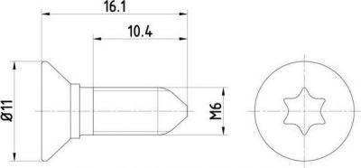 Hella 8DZ 355 209-081 болт, диск тормозного механизма на AUDI A4 Allroad (8KH, B8)