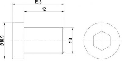 Hella 8DZ 355 209-091 болт, диск тормозного механизма на 3 (E90)