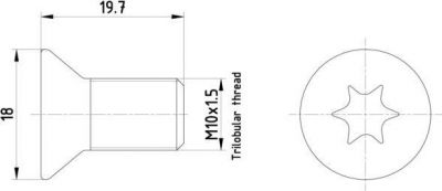 Hella 8DZ 355 209-111 болт, диск тормозного механизма на VOLVO XC60