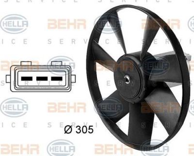 Hella 8EW 009 144-411 вентилятор, охлаждение двигателя на VW PASSAT Variant (3A5, 35I)