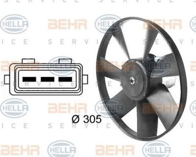 Hella 8EW 009 144-461 вентилятор, охлаждение двигателя на VW PASSAT Variant (3A5, 35I)