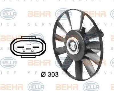 Hella 8EW 009 144-541 вентилятор, охлаждение двигателя на VW PASSAT Variant (3A5, 35I)