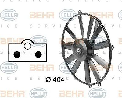 Hella 8EW 009 144-731 вентилятор, охлаждение двигателя на MERCEDES-BENZ SPRINTER 2-t автобус (901, 902)