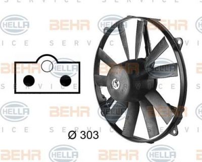 Hella 8EW 009 144-751 вентилятор, охлаждение двигателя на MERCEDES-BENZ S-CLASS (W126)