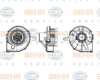 Hella 8EW 009 157-141 вентилятор салона на SKODA FABIA Combi