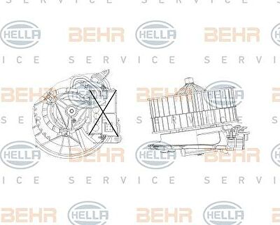 Hella 8EW 009 157-211 вентилятор салона на MERCEDES-BENZ S-CLASS (W220)