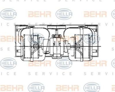 Hella 8EW 009 157-661 вентилятор салона на DAF 75 CF