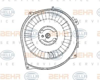 Hella 8EW 009 157-761 вентилятор салона на MERCEDES-BENZ S-CLASS (W126)