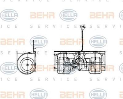 Hella 8EW 009 158-451 вентилятор салона на MAN F 90