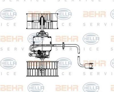 Hella 8EW 009 159-181 вентилятор салона на MERCEDES-BENZ 190 (W201)