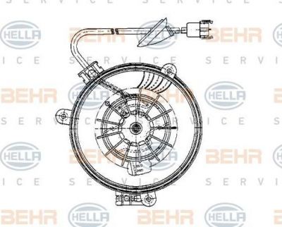 Hella 8EW 009 159-241 вентилятор салона на MERCEDES-BENZ E-CLASS (W124)