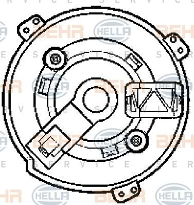 Hella 8EW 009 159-531 вентилятор салона на FIAT DUCATO фургон (230L)