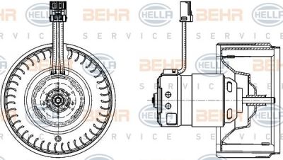 Hella 8EW 009 159-631 вентилятор салона на VOLVO S60 I