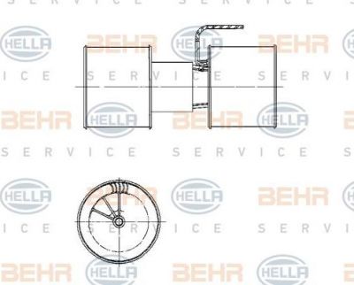 Hella 8EW 009 159-791 вентилятор салона на 5 (E28)