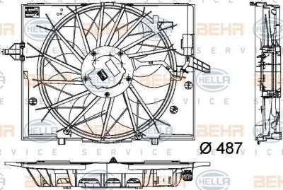 Hella 8EW 351 034-271 вентилятор, охлаждение двигателя на 5 (E60)